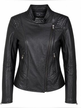 David Cesari Women’s Luxury Italian Leather Jacket – Size 42 (US 2) 🇮🇹